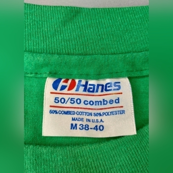 VTG 80s Travel Agent Adult Medium T-shirt Tee Single Stitch USA Green Hanes NOS - Picture 7 of 8